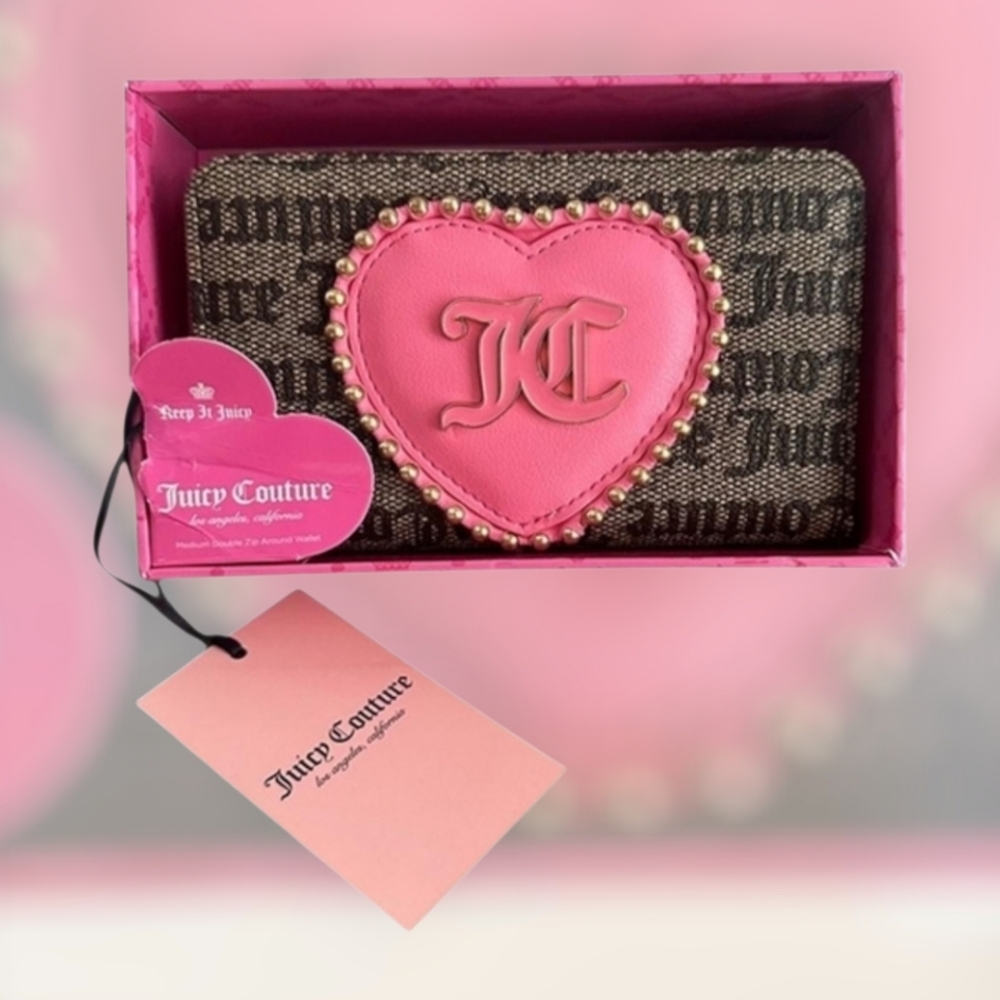 Juicy Couture Pink and Brown Wallet